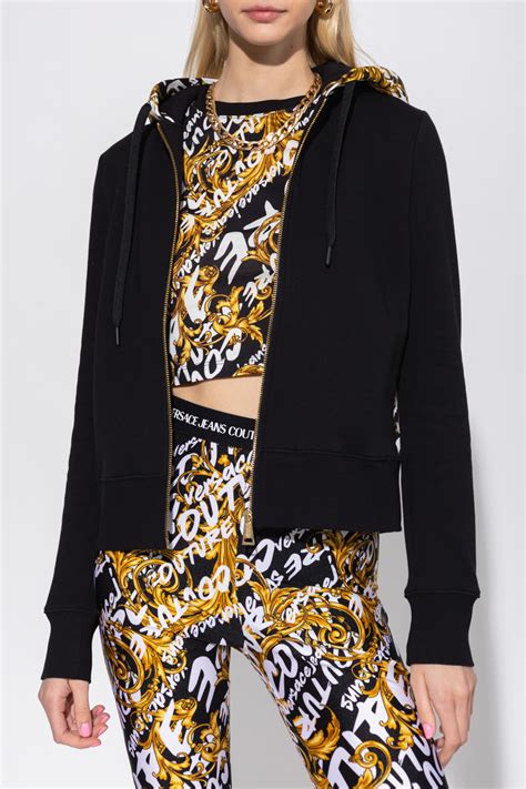 versace collection zip hoodie|Versace hoodie women.